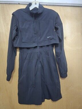 Nike Women's Black Romper Jacket with Zip
